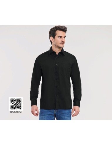 R-R-934M-0-Mens L/S Poly-Cotton Easy Care Poplin Shirt